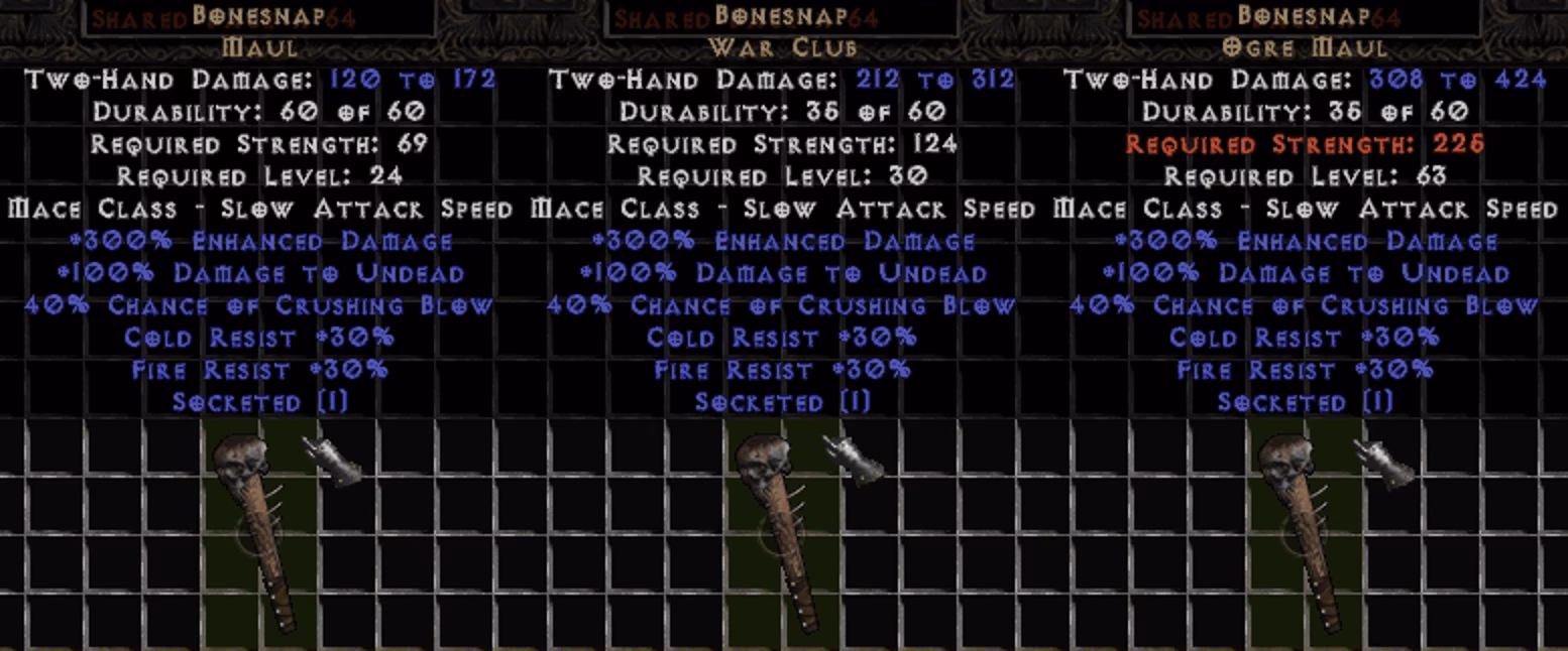 Is bonesnap a good Horadric weapon?