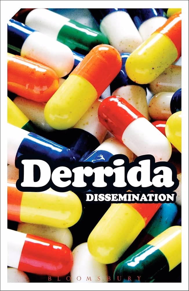 Why does Derrida use pharmakon?
