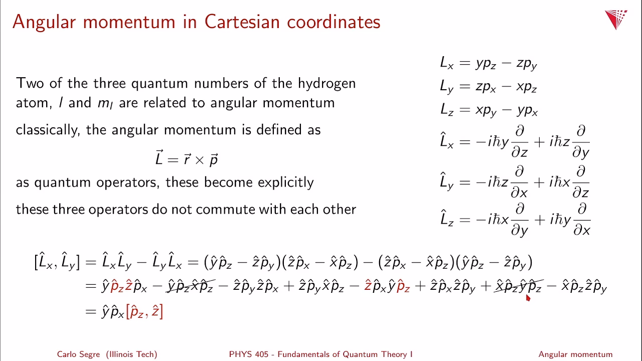 What is angular momentum vector (hat BM L)?