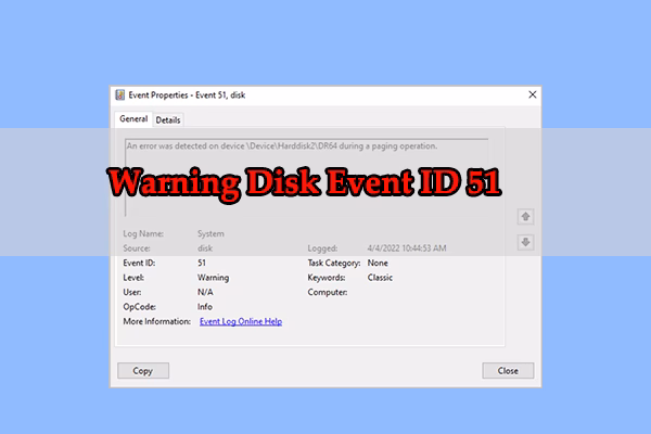 How to fix event ID 51 paging error?