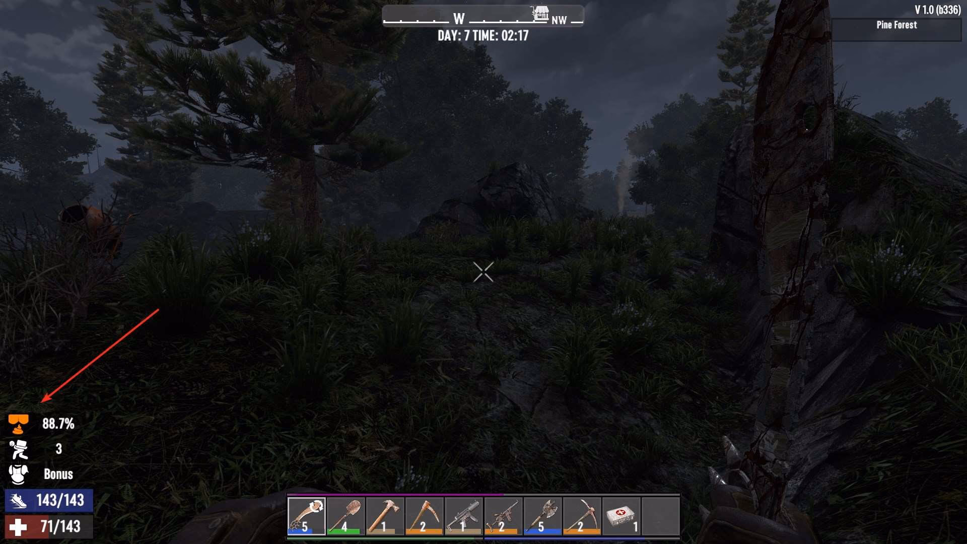 What injuries are common in 7 days to die?