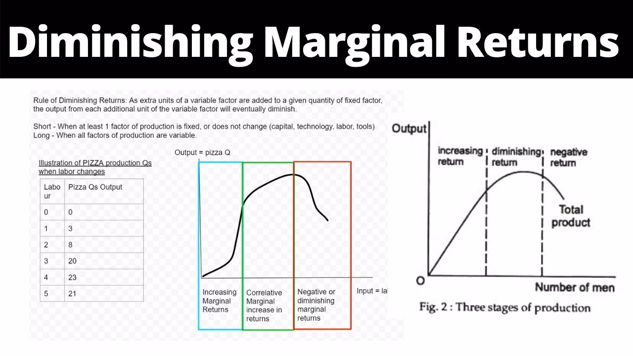 What is the law of diminishing marginal returns?