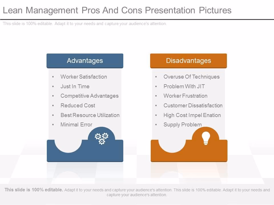 What are the pros and cons of a lean management style?