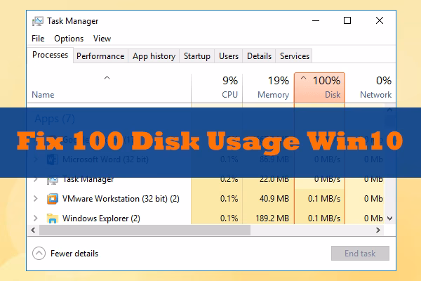 How do I Turn Off 100% disk usage on Windows 10?