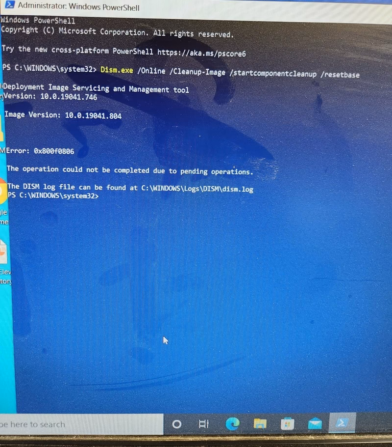 How to revert pending online operations if a WIM image is mounted?
