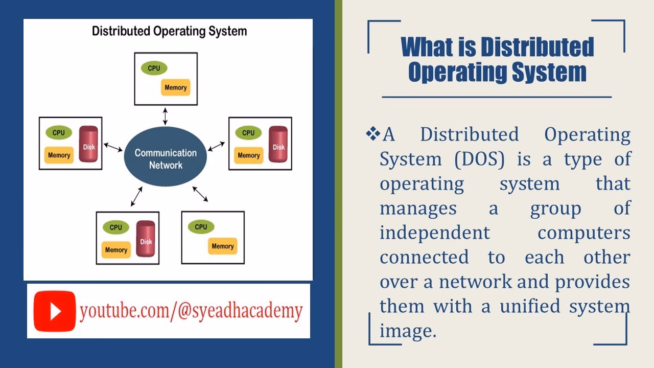 What is a distributed operating system?