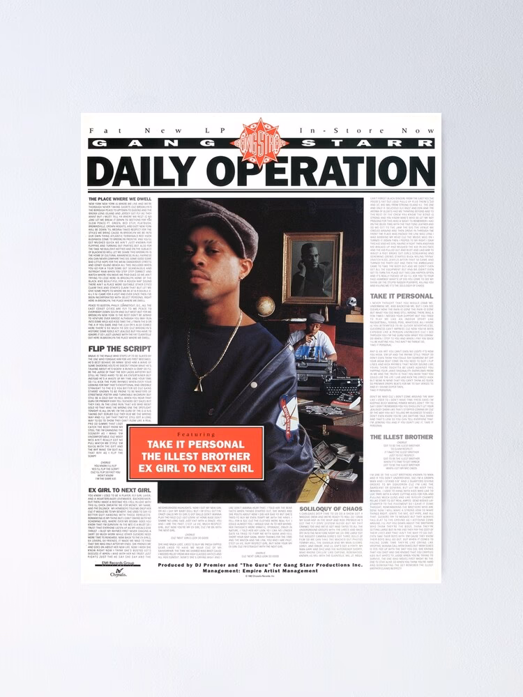 When did Gang Starr release daily operation?