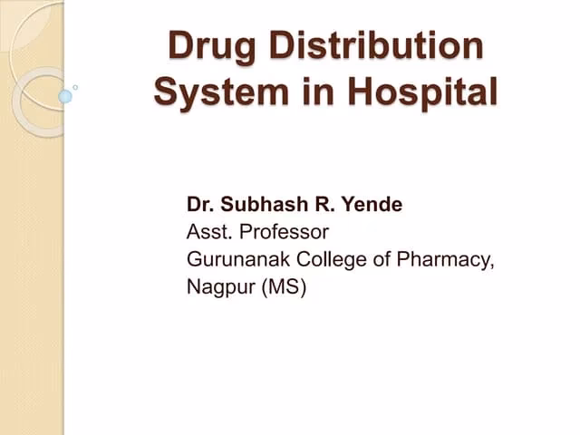 What is inpatient drug distribution system?