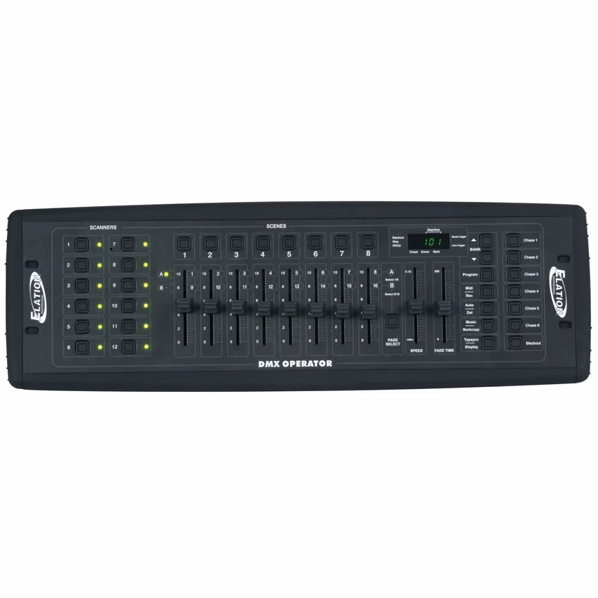 Does DMX operator Pro have a fixture library?