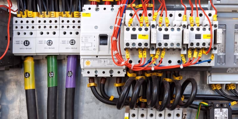 What are the components of an electrical control panel?