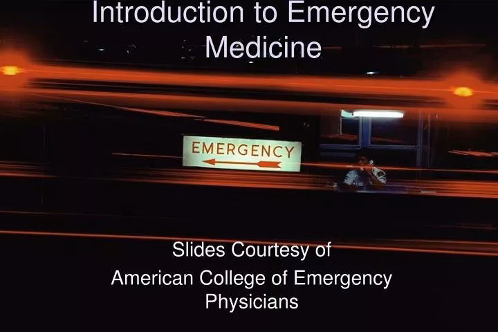 Is emergency medicine an emergency?