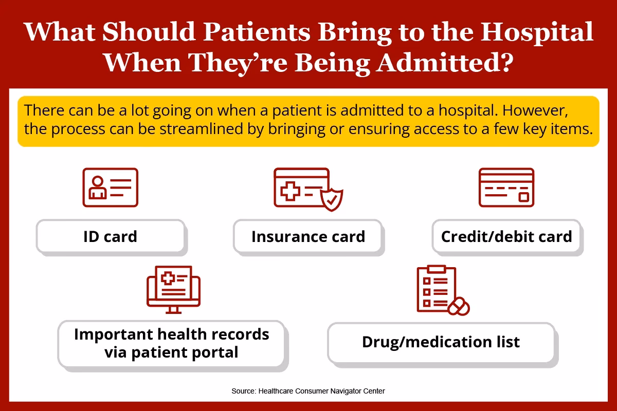 What does it mean when someone is taken into a hospital?