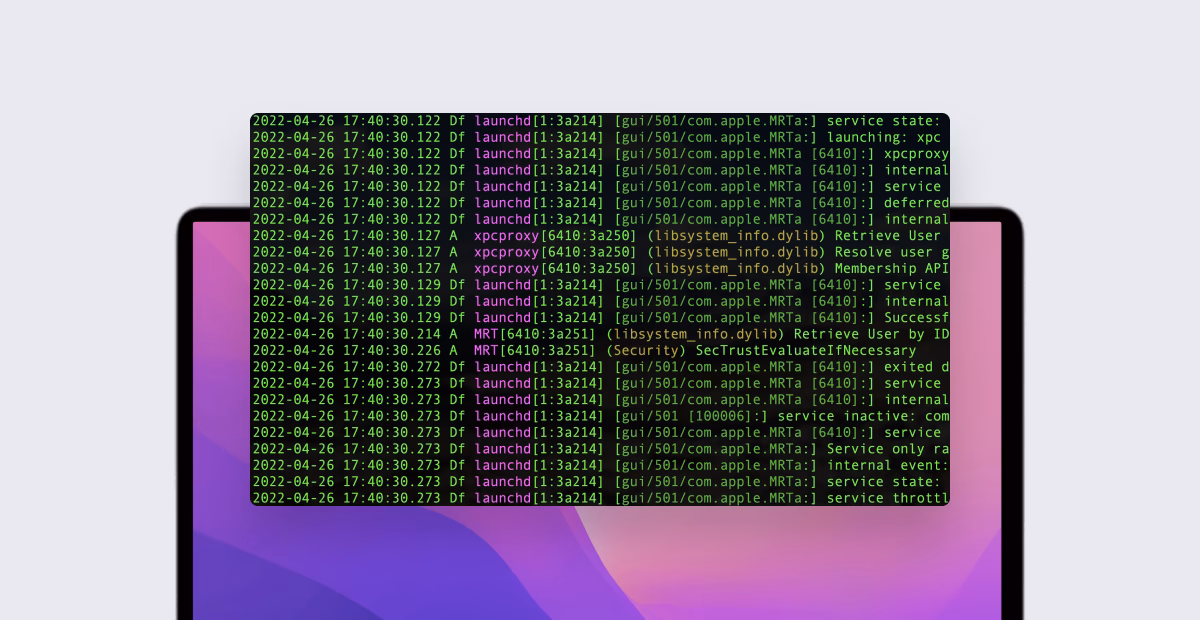 Where are system logs stored in Apple unified logging?