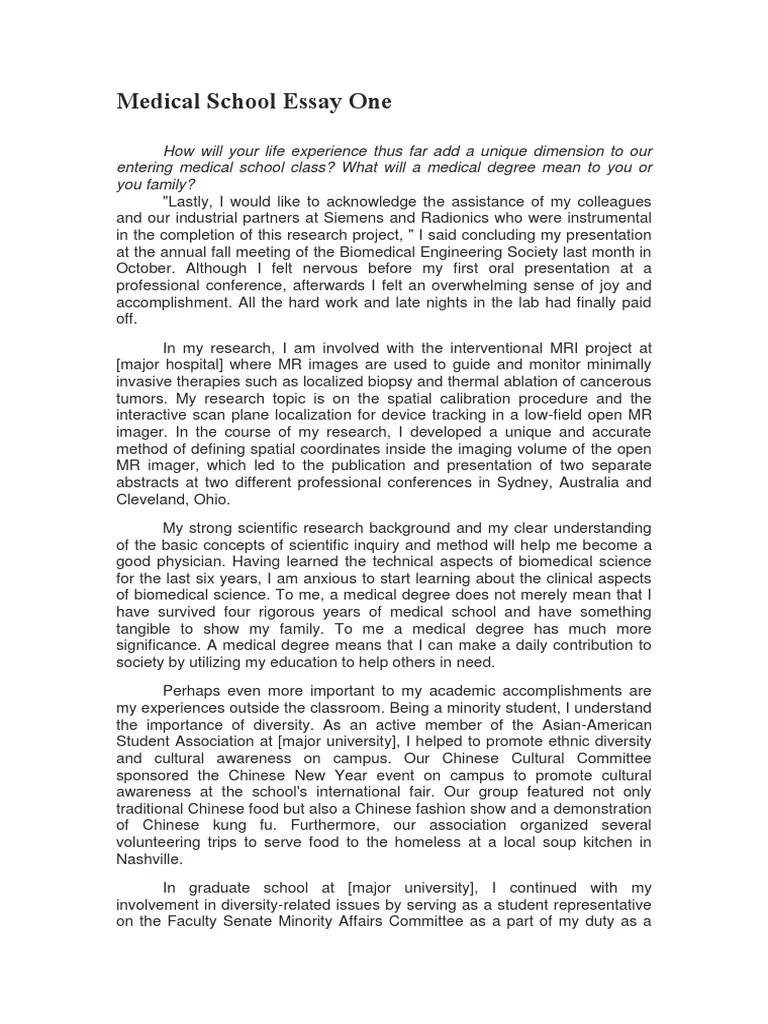 What can you do with a medical history essay?