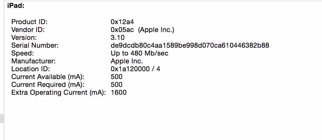 What is 'Extra Operating Current' in macOS?