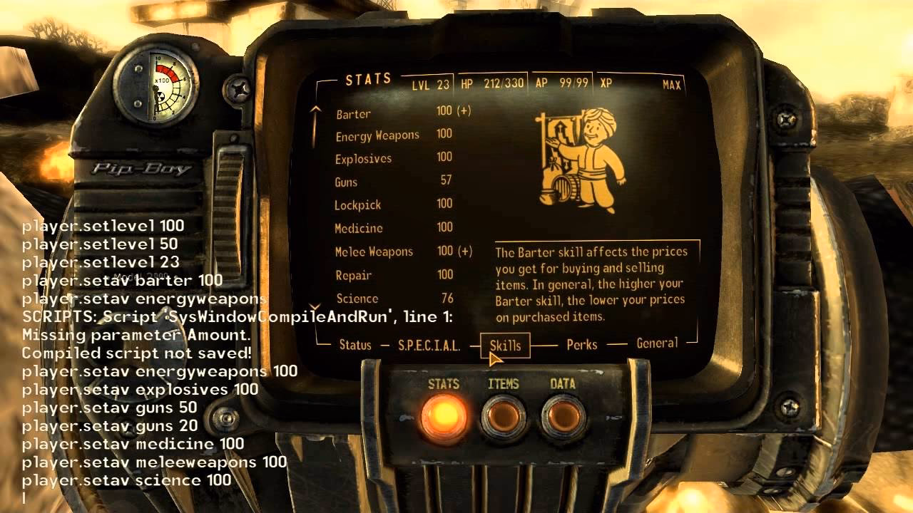 Can I use TGM in Fallout New Vegas?