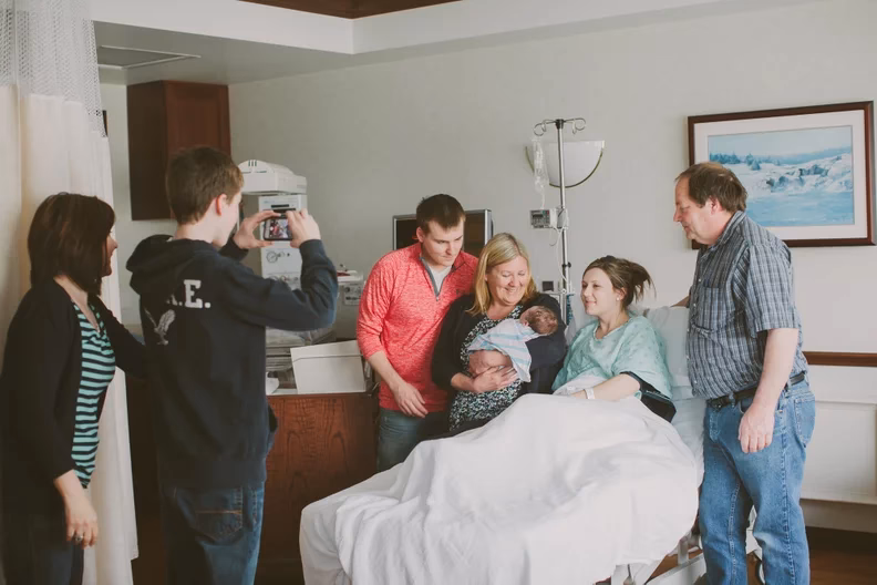 Can a family member visit a hospital patient?