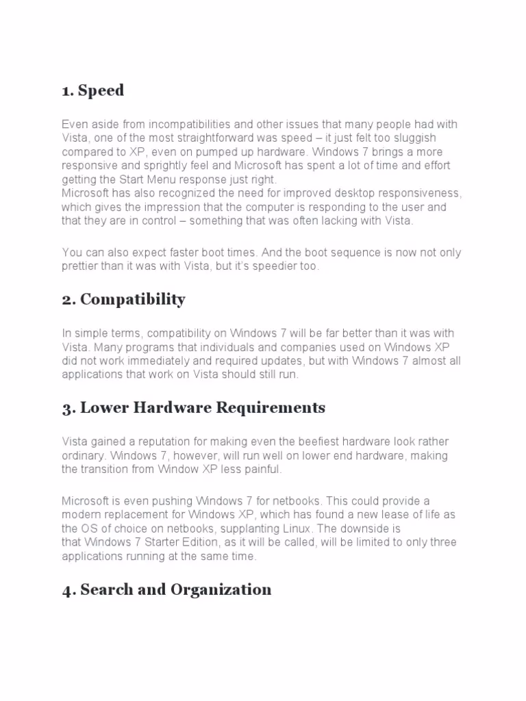 What are the features of window os?