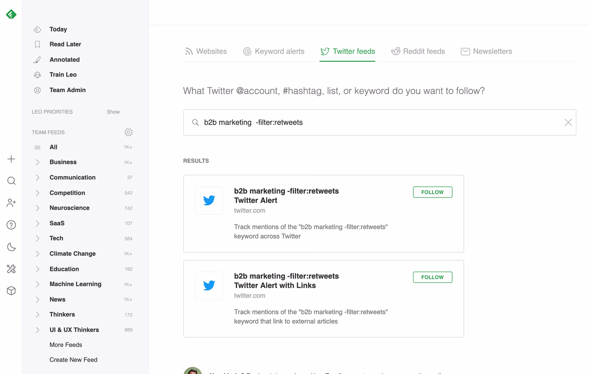 How many users does Feedly have in 2025?