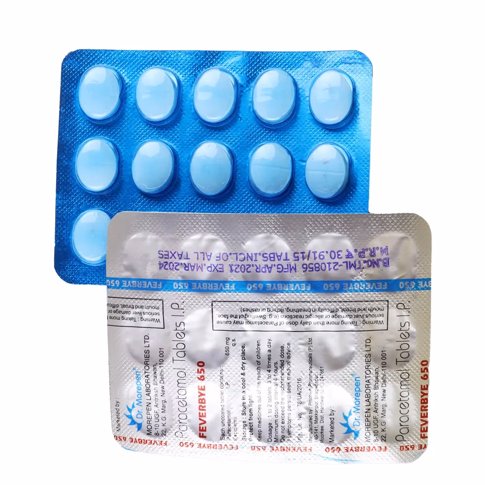 How long does fever x 650 mg tablet last?