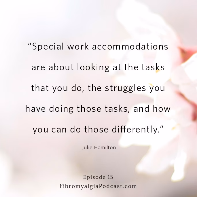 How can ergonomic accommodations help fibromyalgia patients?