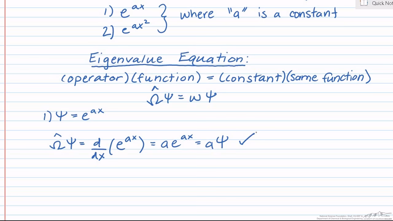 How do you find the eigenvalues of an operator?