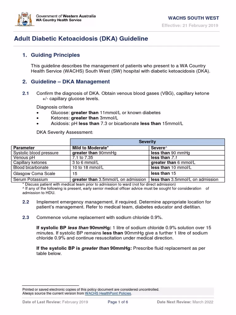 What is a diabetic ketoacidosis protocol?