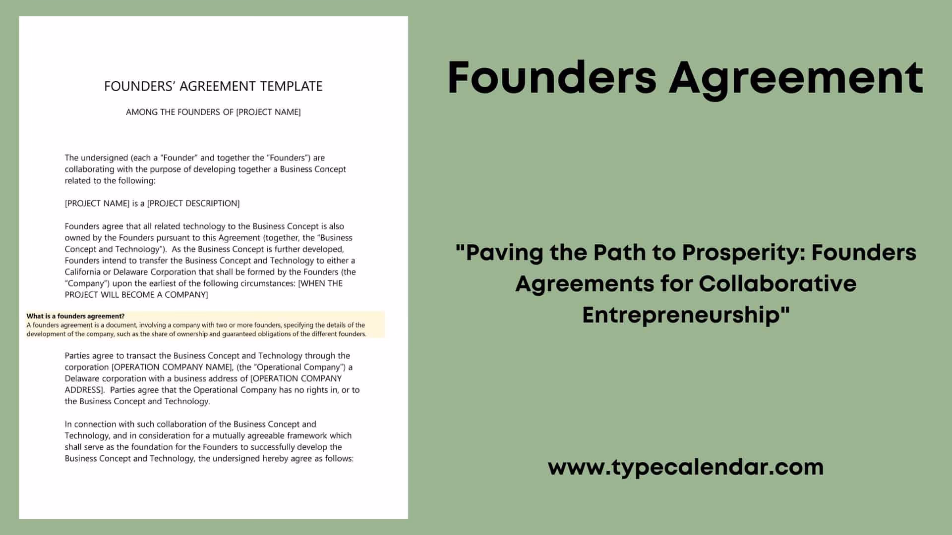 What is a founders & warranties agreement?