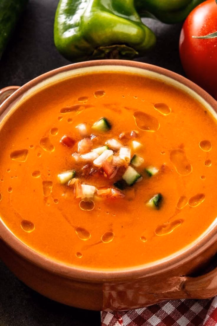 What to eat with Jamie Oliver gazpacho?