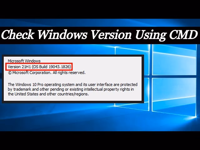 How to check Windows 10 version from CMD?