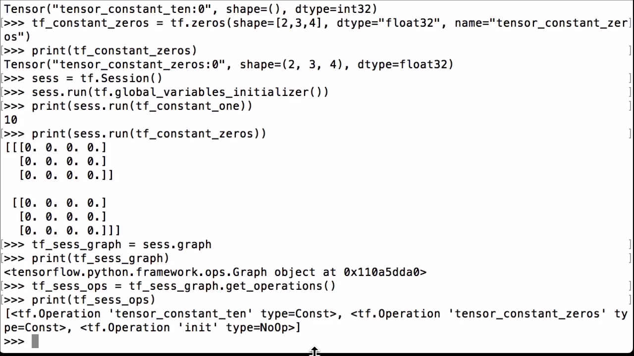 What is a tensor operation in Python?
