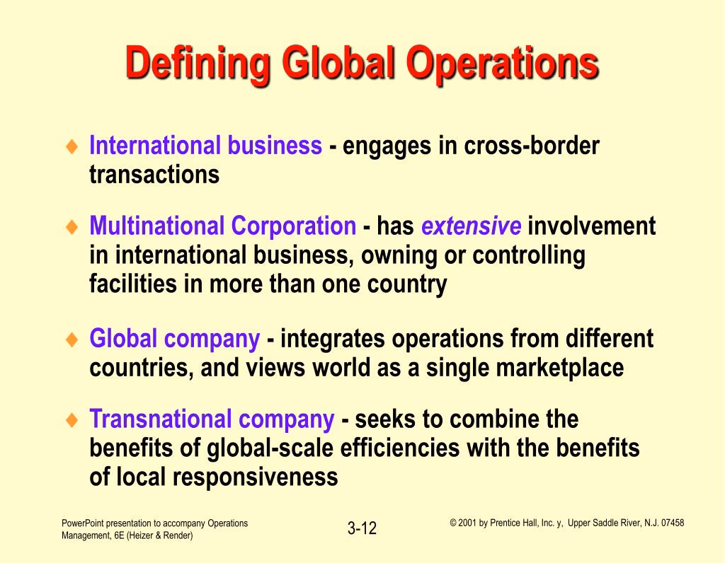 What is the difference between Focal operations and global operations?