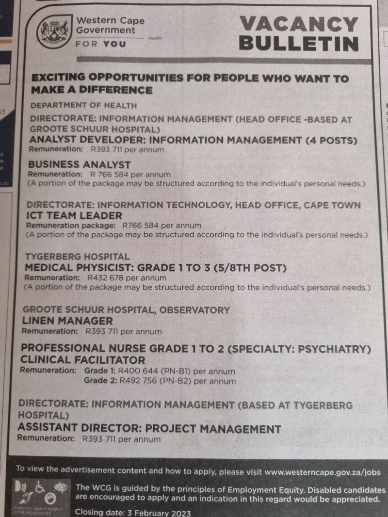 How many nursing jobs are there in Cape Town?