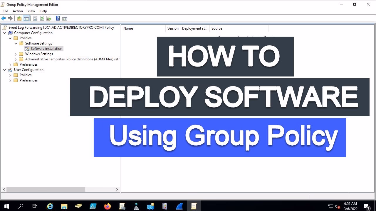 How to troubleshoot software install GPO error?