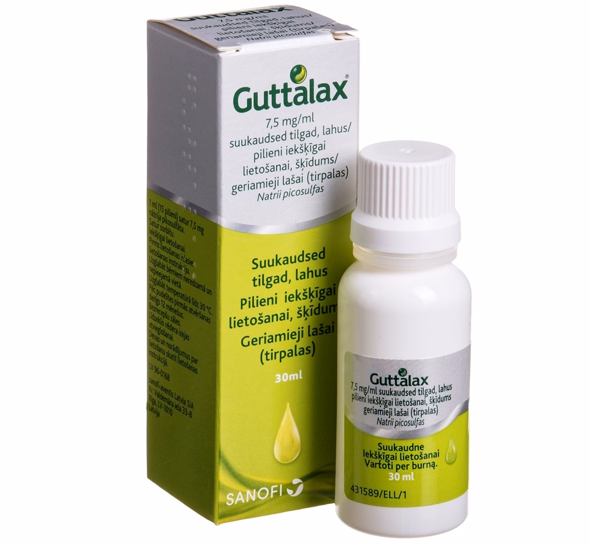 Where does GUTTALAX act in the body?