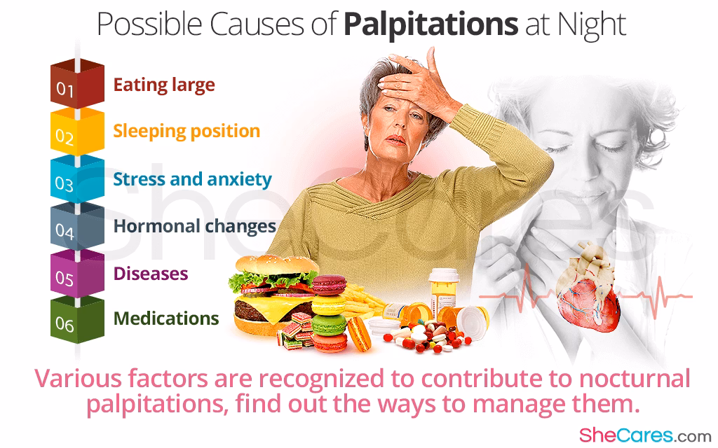 What causes a fluttering heartbeat during a period?