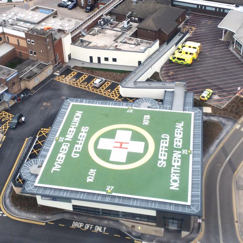 How many patients are treated by helicopters a day?