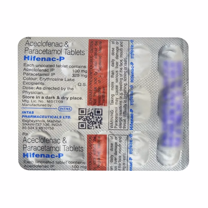 What are the side effects of hifenac P?