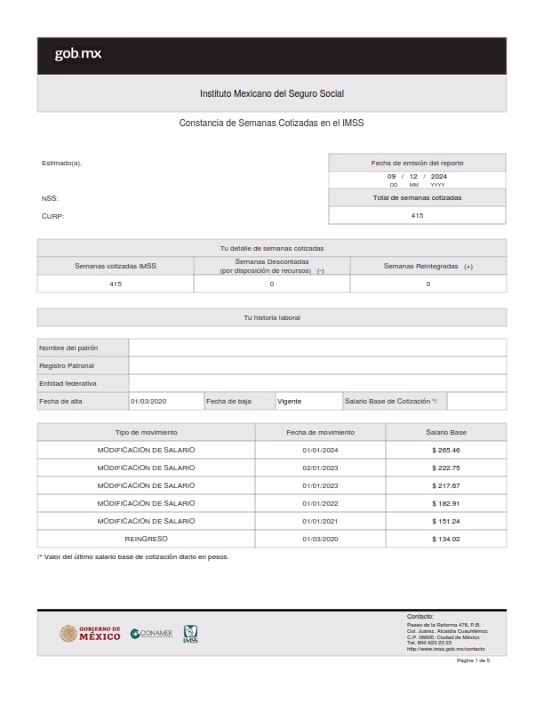 ¿Qué es la historia laboral del IMSS?