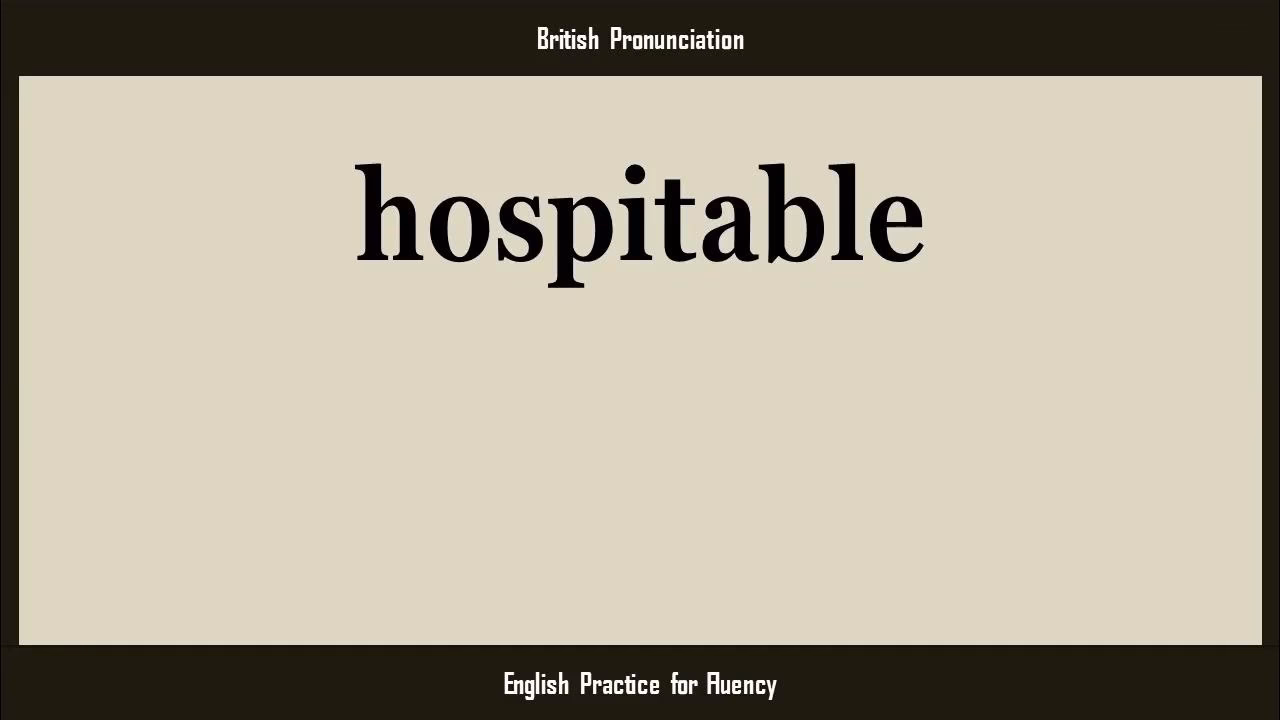 How do you describe a hospitable family?