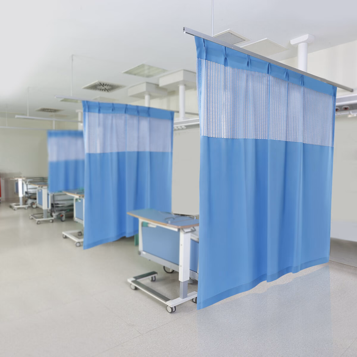 What are cubicle curtains used for in retail premises?