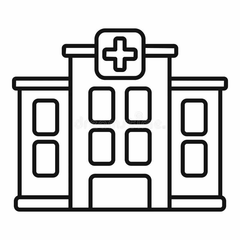 How do you draw a cartoon hospital?