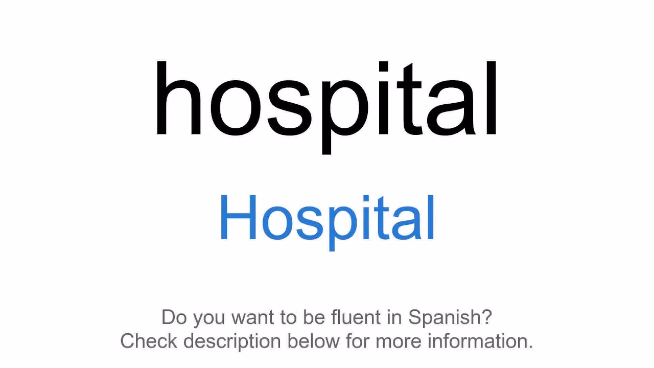 What does hospital mean?