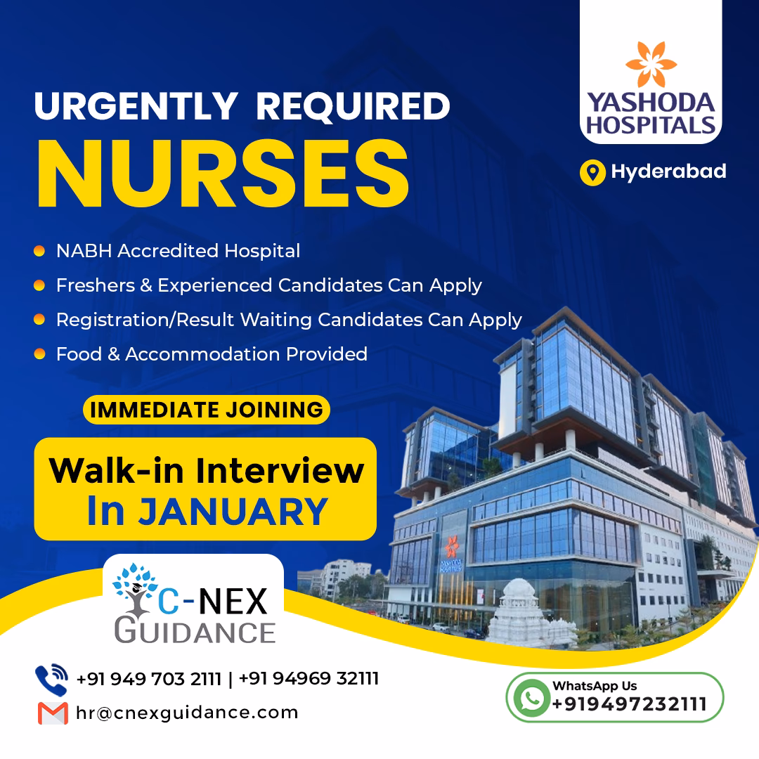 How to find hospital vacancy jobs in Hyderabad Telangana?