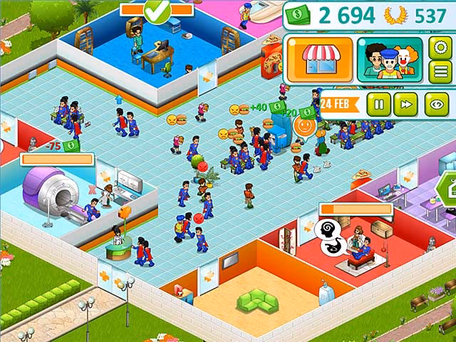 What is a hospital management simulation game?