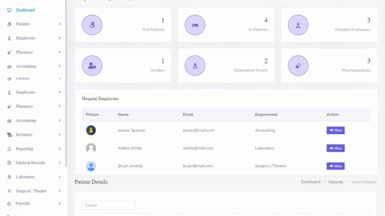What is hospital management system PHP project?