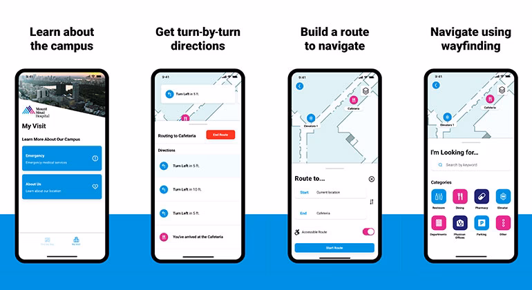 How can a hospital use digital indoor maps?