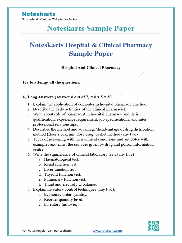 What role does a hospital pharmacy play in a patient care network?