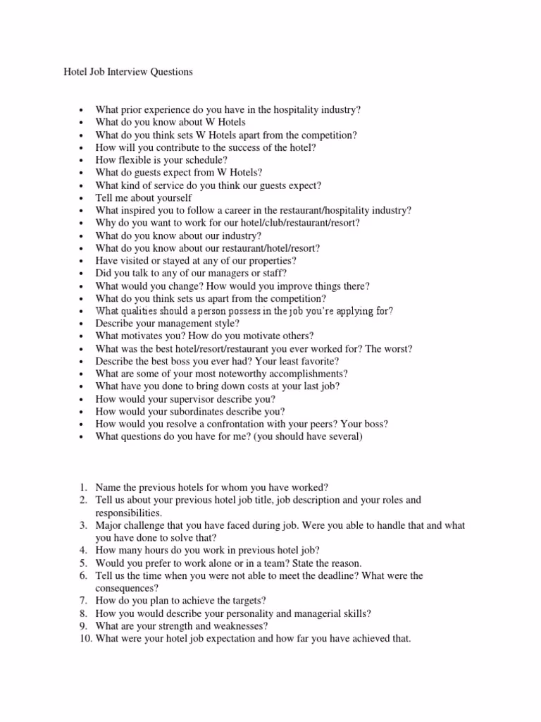 How do I prepare for a Hospitality interview?