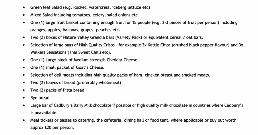 What is a mythical hospitality rider?